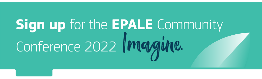 Sign up for the EPALE Community Conference 2022 - Imagine banner